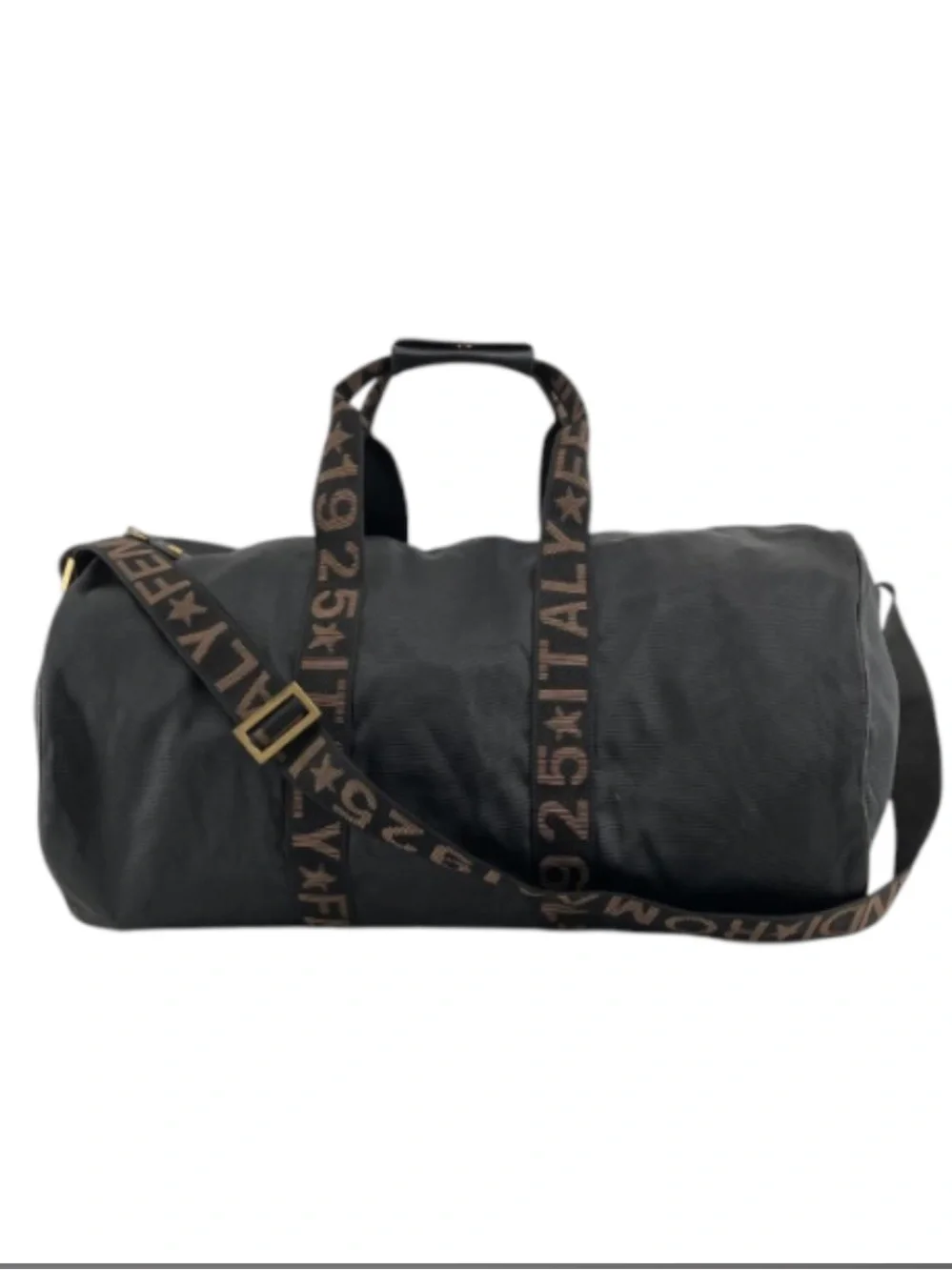 Fendi Roma 1925 Italy 🇮🇹 Duffel Bag with Branded Brown Strap